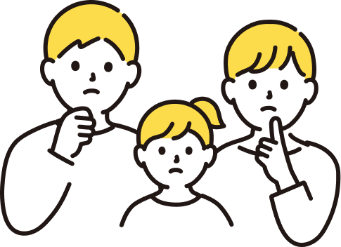 悩む家族
